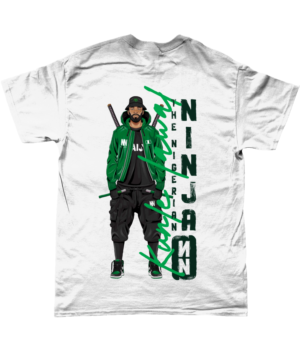 The Nigerian Ninja Back Print T-Shirt (White)
