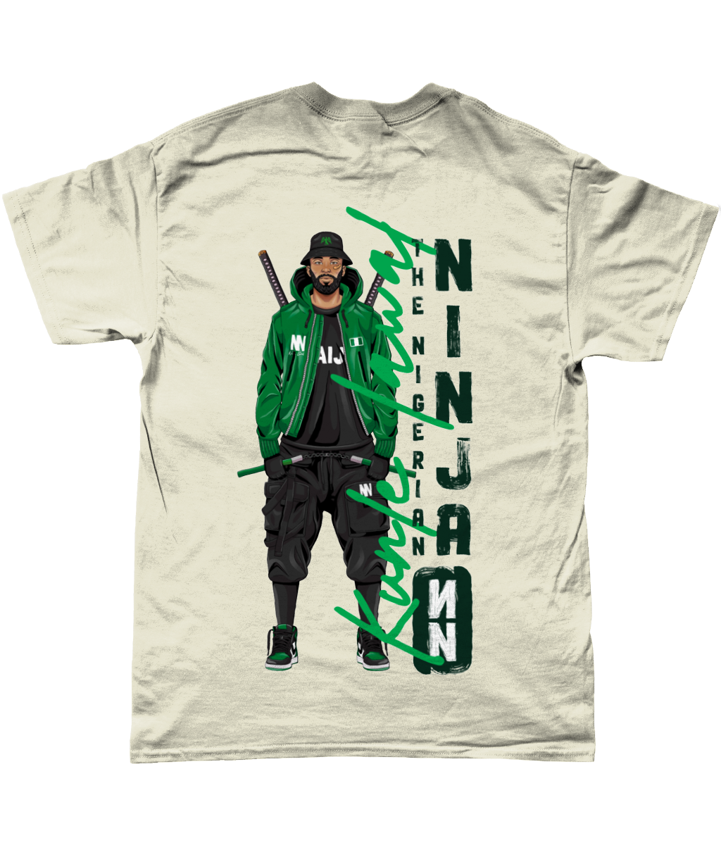 The Nigerian Ninja Back Print T-Shirt (White)